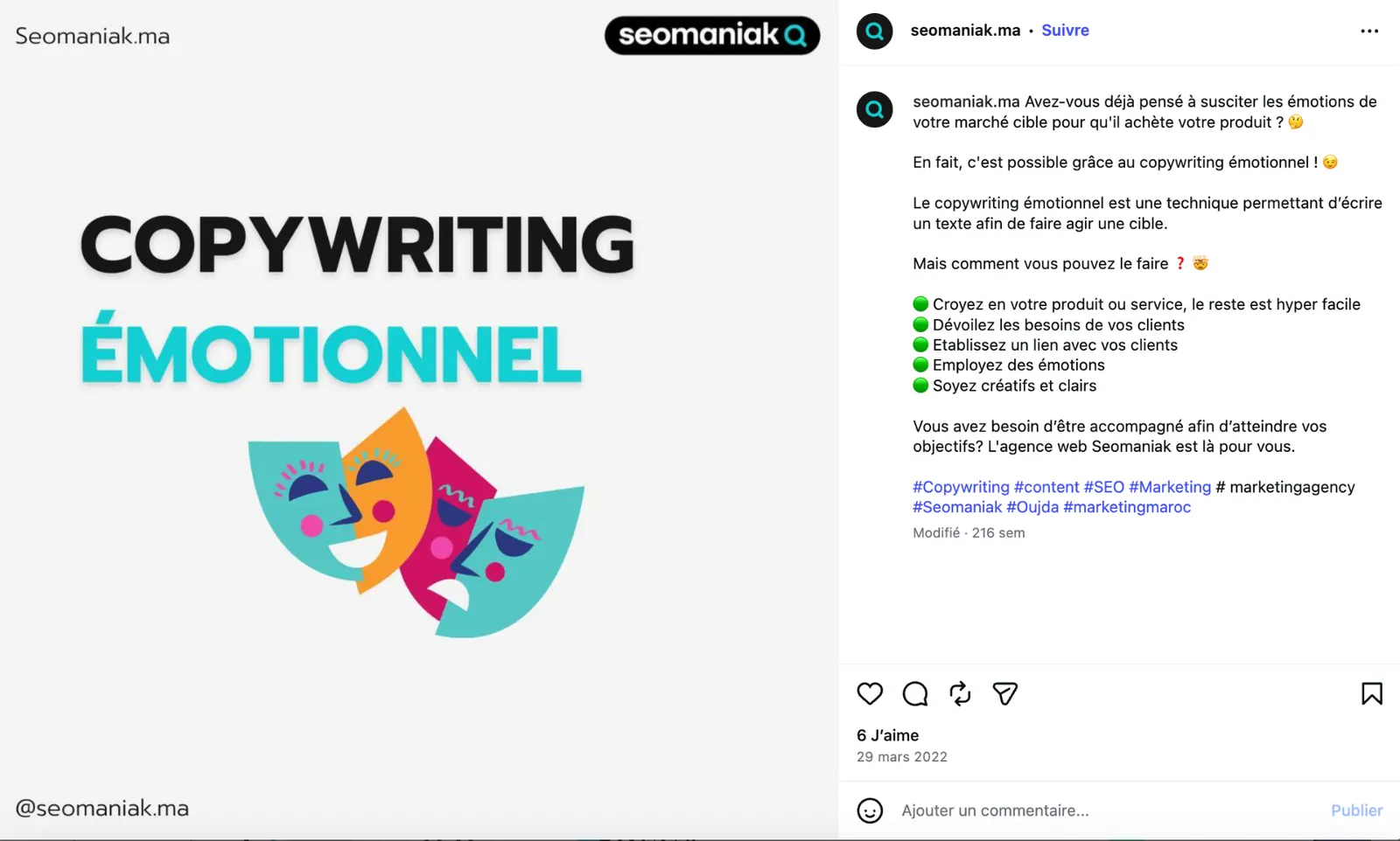 Publication « Copywriting émotionnel »