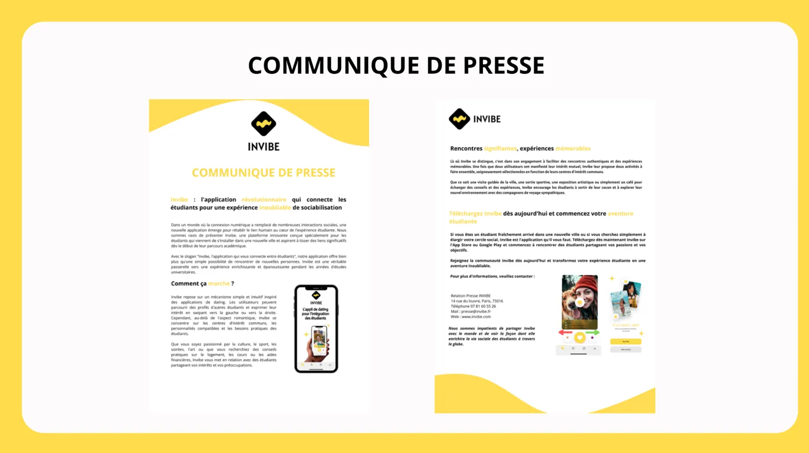 Communiqué de presse de lancement INVIBE